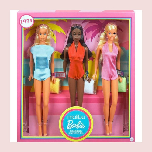 Imagem 2 de 10 de Barbie Signature Malibu 1971 Giftset Christie Pj Collector