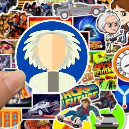Imagen 4 de 6 de Back To The Future - Set De 50 Stickers / Calcomanias