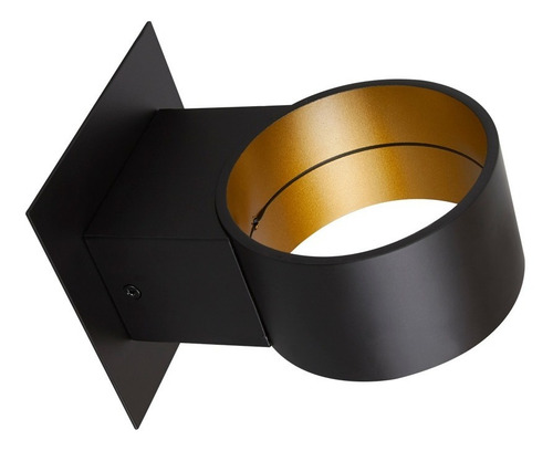 Imagen 5 de 7 de 4 Lámparas Led Sobreponer Pared Negro, 5.5w Luz Cálida