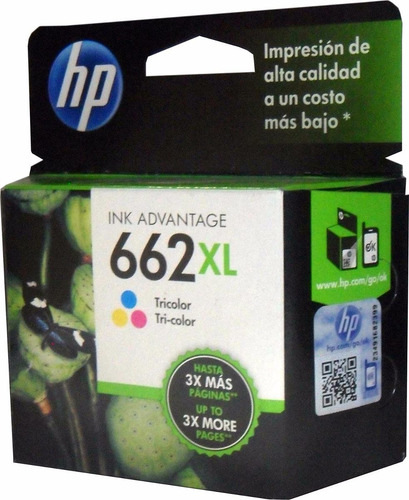 Combo 2 Cartucho Tinta Hp 662xl 1negro Cz105al 1colo Cz106al