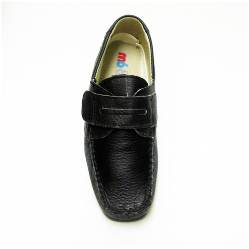 Zapato Mocasines Niño Piel Mini Burbujas #22-24 Negro 58601