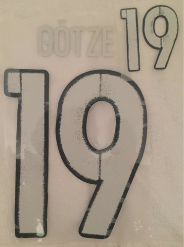 Número (dorsal) Alemania Visita 2016 Gotze 19