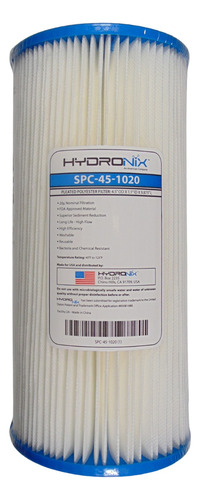 Filtro Plisado Hydronix 4.5x10 Big Blue Micraje A Escojere