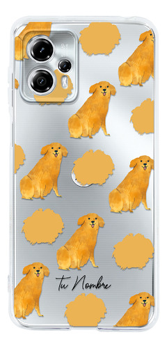 Funda Para Motorola Para Mujer Perro Golden Manchas Nombre