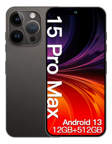 Celular Android I15 Pro Max Smartphone 6.8 Pulgadas 12gb+512gb Cellphone La Versión Global Del Teléfono Inteligente Admite Dos Tarjetas Sim