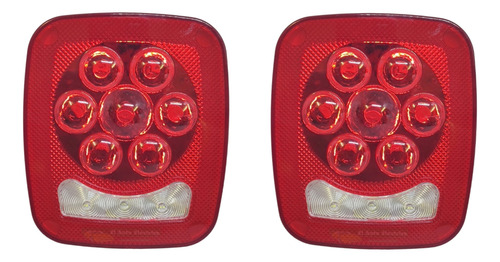 Par Plafon Tipo Jeep Calavera 9 Hiperled 4 Funciones Juego