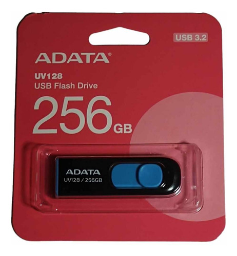 Usb 256 Gb Adata Auv128-256g-rbe, 3.2 Para (ps2)