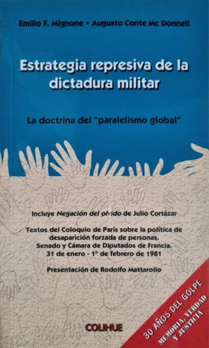 Libro - Estrategia Represiva De La Dictadura Militar 