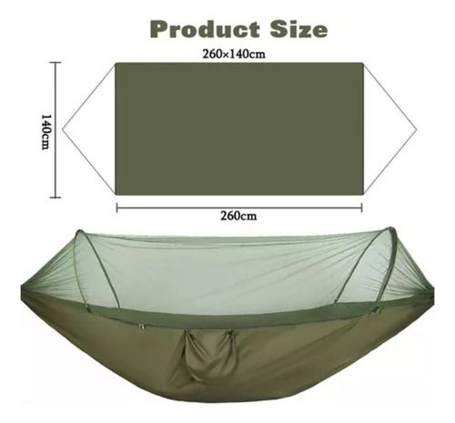 Lj Hamaca De Camping Con Mosquitera Doble Separada 200 Kg
