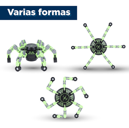 Miniso Spinner Transformable Plástico Verde 13.5 Cm