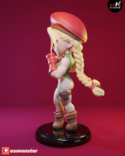 Cammy Street Fighter Em Resina Pintada No Aerógrafo
