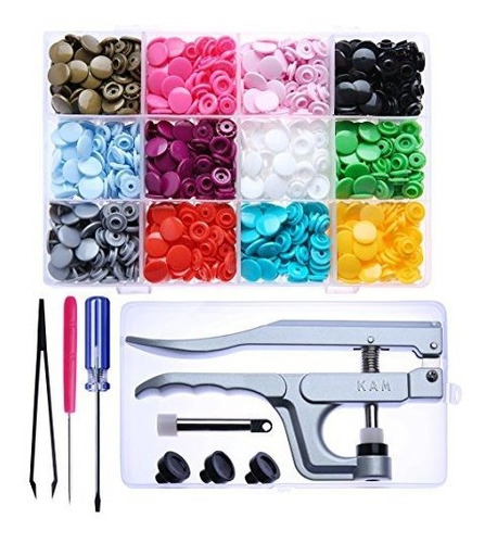 Botones Kam Snaps Starter Fasteners Kit -360pcs Snap Tamaño