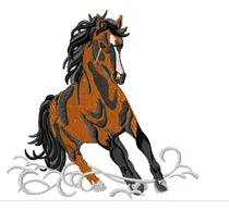 Comprar Matriz Bordado Coleção Cavalos Com Arabesco