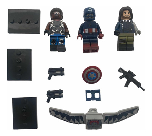 Capitán America,soldado Del Invierno, Falcon | Minifiguras 
