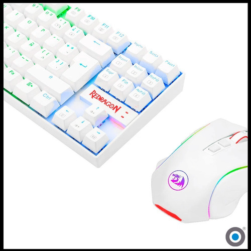 Imagen 3 de 6 de Combo Teclado Y Mouse Gamer Redragon K552rgb-ba-sp Blanco