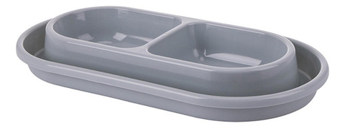 Juego De Tazones De Comida Y Agua, Alimentador De L Gris