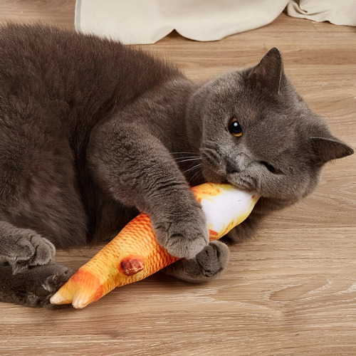 Juguete Gato Pez Con Lollipop Hierba Gatera Catnip