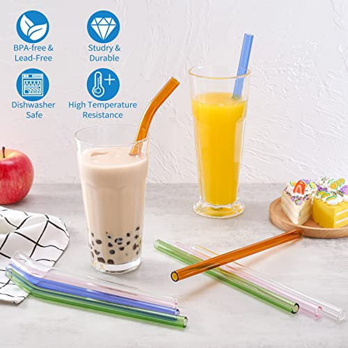 Juego De 10 De Vidrio Reutilizables Batidos De 9 PuLG...