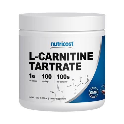 L-carnitina Tartrato En Polvo 1 Unds. Nutricost 100 Gr Sin