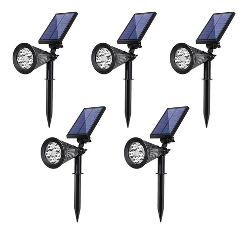 Pack X5 Pincho Farol Foco Solar Estaca Jardín-calidad Unilux