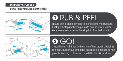 Kit De Depilação Corporal Wax Strips Nad's Para Homens Com 2
