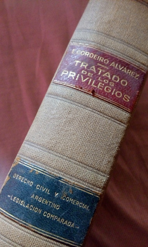 Tratado De Los Privilegios. Cordeiro Alvarez - Envios