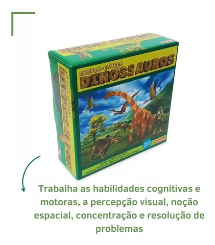 Jogo 4 Quebra Cabeça Dinossauros Infantil C/ 12 Peças