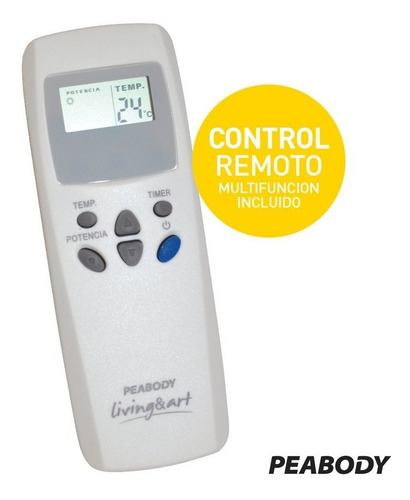 Calefactor eléctrico Peabody PE-VQD20 negro 220V