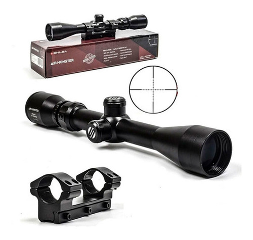 Imagen 1 de 8 de Mira Shilba Air Monster 4 X 40 Mm Mil Dot + Anillas Rifle