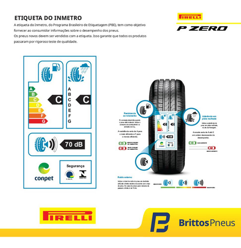 Kit 2 Pneus Pirelli Aro 19 P Zero Moe 255/35 R19 96y Runflat