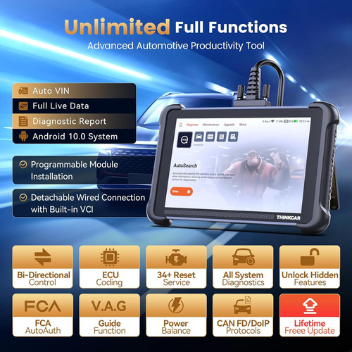 Thinkcar Thinkscan 689 Obd2 Scanner, Bidirectional Scan T...
