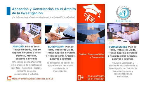 Imagen 9 de 10 de Asesoría Tesis, Trabajos De Grados, Artículos Ensayos Tareas