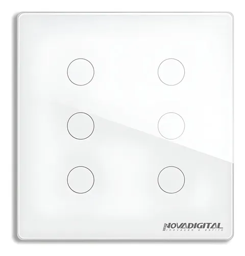 Interruptor Smart Touch 4x4 Wifi 6 Teclas - Tuya Novadigital