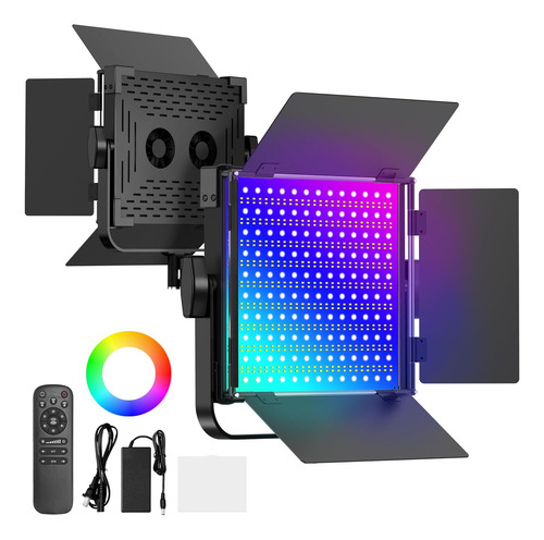 Kit De Iluminación Rgb Con Luces Led Bicolor De Estudio