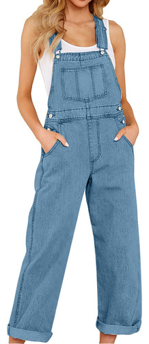 Pantalones H Para Mujer, Mameluco Largo Con Bolsillo Para Ve