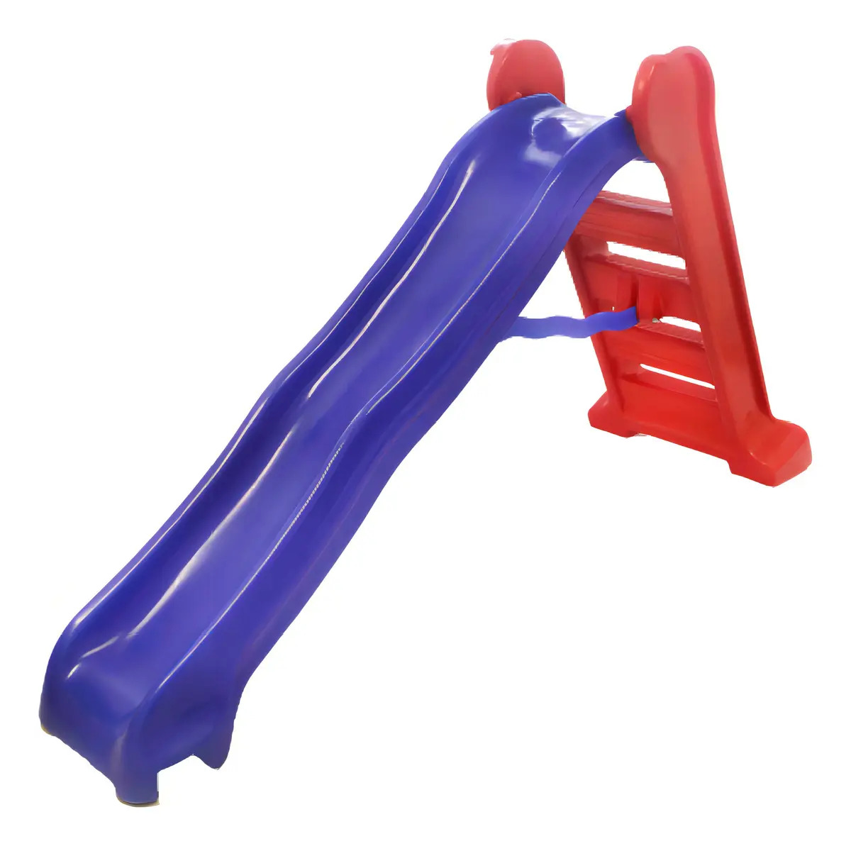 Escorregador Infantil Para Piscina 4 Degraus Colorido Cor Rampa Azul