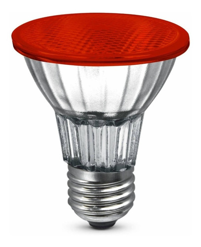 Lâmpada Par 20 50w 110v Vermelho Halógena Ourolux