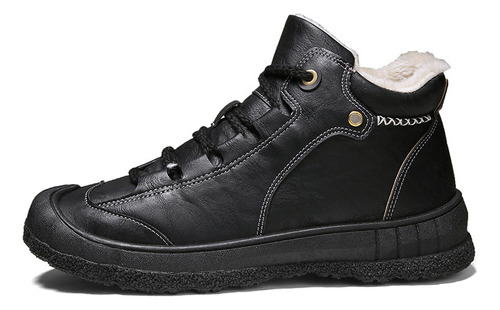 Tenis De Escalada De Cuero Con Suela De Caucho, Negro 44