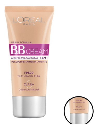Bb Cream L'oréal 5 Em 1 Fps20  Pele Clara - 30ml