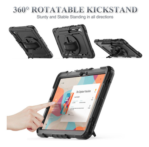 Seymac Capa Para Galaxy Tab S9 Fe 10.9 S9 11 Com Suporte