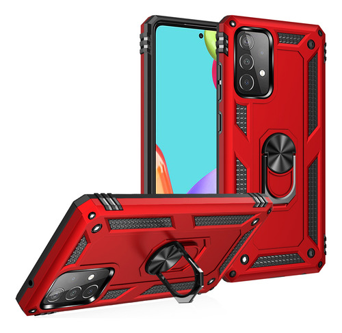 Funda Uso Rudo Shockproof Para Galaxy A52 + Cristal