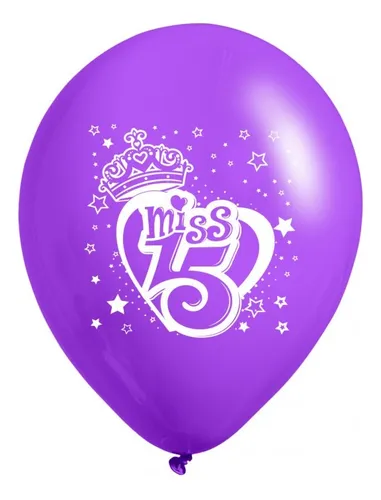 Paquete Globos Mis 15 Años Surtido X36 Unidades