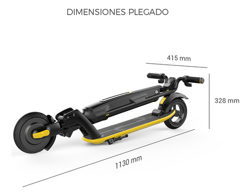 Imagen 8 de 12 de Monopatin Electrico Scooter Auton.30km Usb Amarillo U1