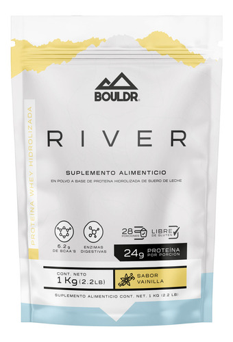 Proteína Whey Hidrolizada River 1 Kg Vainilla Bouldr