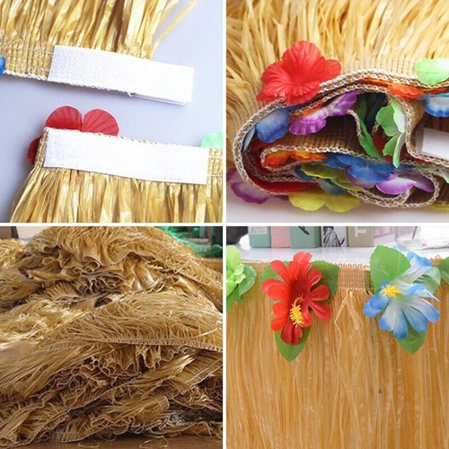 .. Diy Falda De Mesa Hawaiana For Decoración De Fiestas