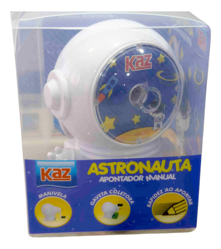 Apontador Astronauta Manual Espaço Azul Kaz