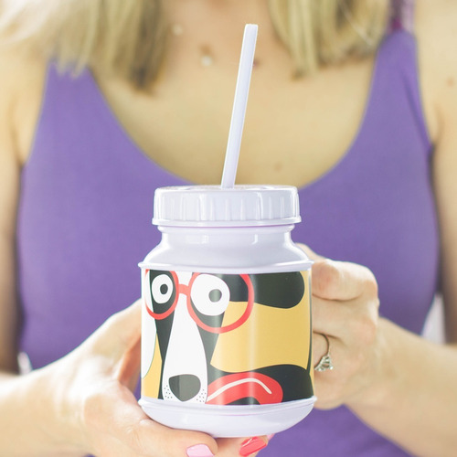 Imagen 3 de 4 de Jarro Taza Vaso Infantil Térmico Sorbete Escolar Niños