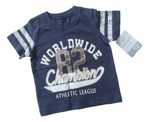 Remera Manga Corta Bebe 12 Meses Champions League Carters