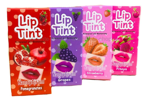 Tinte De Labios Tipo Tatoo/ Modelo Hisopo/ Pack 4 Cajas