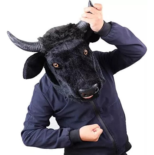 Máscaras Hallo Realistas Con Cabeza De Vaca Y Toro Negras